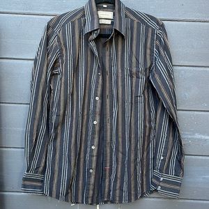 Nobleman button down fit/striped shirt